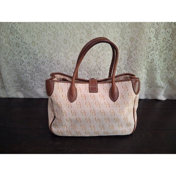 Dooney & Bourke Signature DB Double Handle Tote w/ Shoulder Strap-Pre-owned Good - Picture 2 of 10